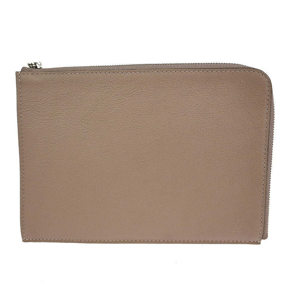 Louis Vuitton Zip Around Pochette Jour Leather Gray Leather Clutche & Pouche Bag (Pre-Owned)