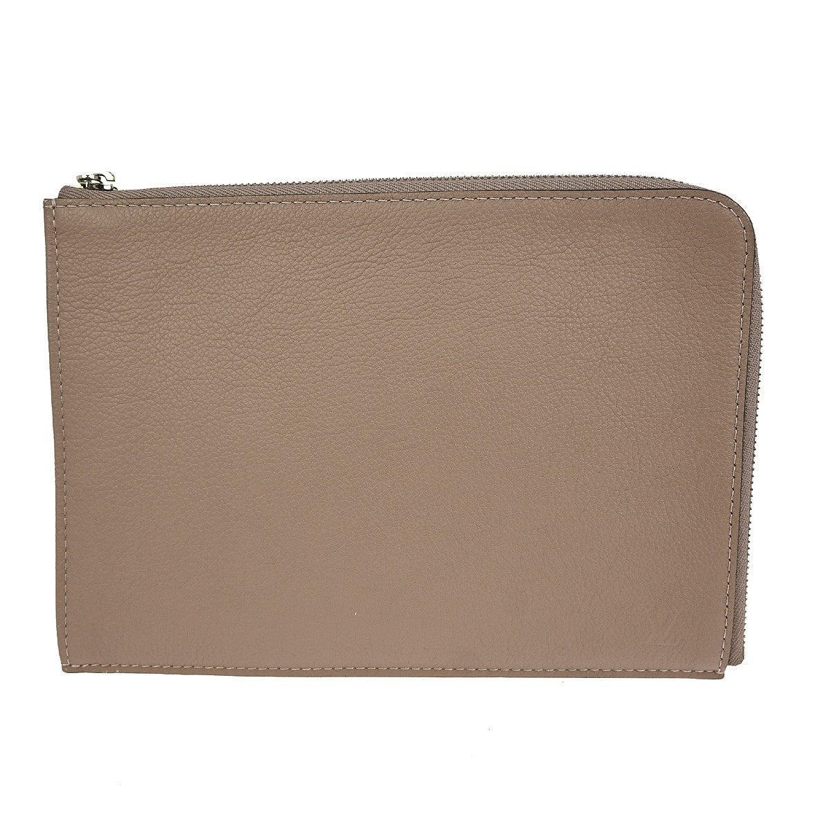 Louis Vuitton Zip Around Pochette Jour Leather Gray Leather Clutche & Pouche Bag (Pre-Owned)