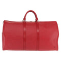 Louis Vuitton Keepall Bag Epi Leather Red Leather Travel Bag Bag (Pre-Owned)