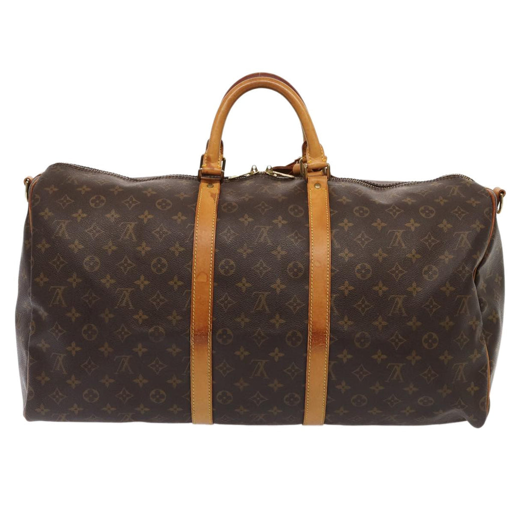 Louis Vuitton Keepall Bandouliere Bag Monogram Canvas Brown Canvas Travel Bag Bag (Pre-Owned)