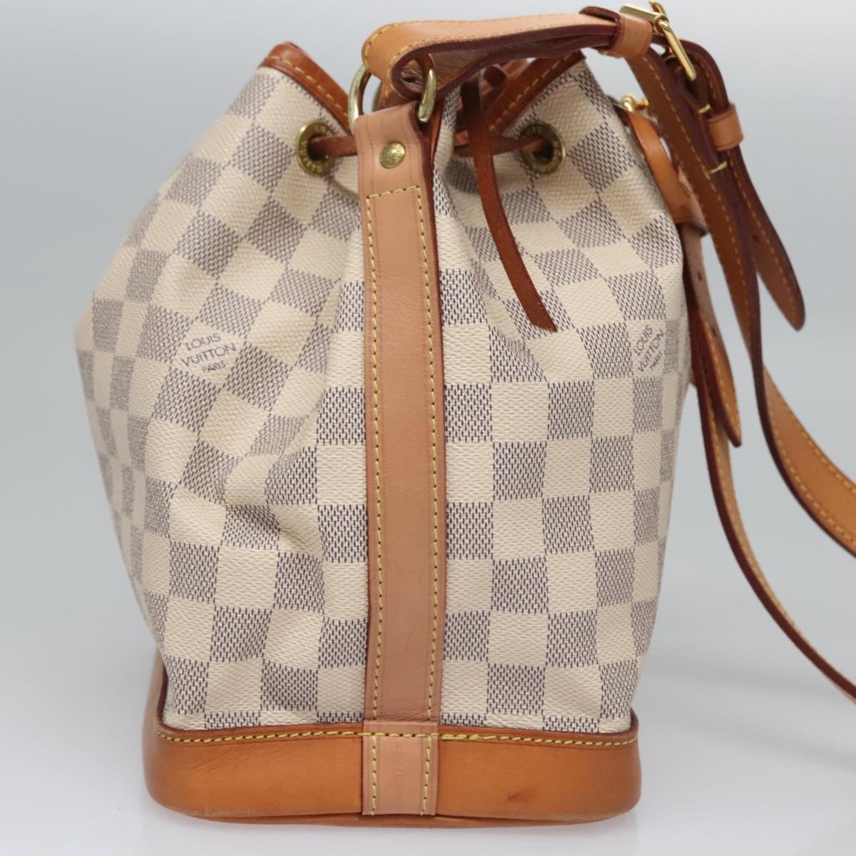 Louis Vuitton Noe Shoulder Bag Damier Azur White Canvas Shoulder Bag Bag (Pre-Owned)