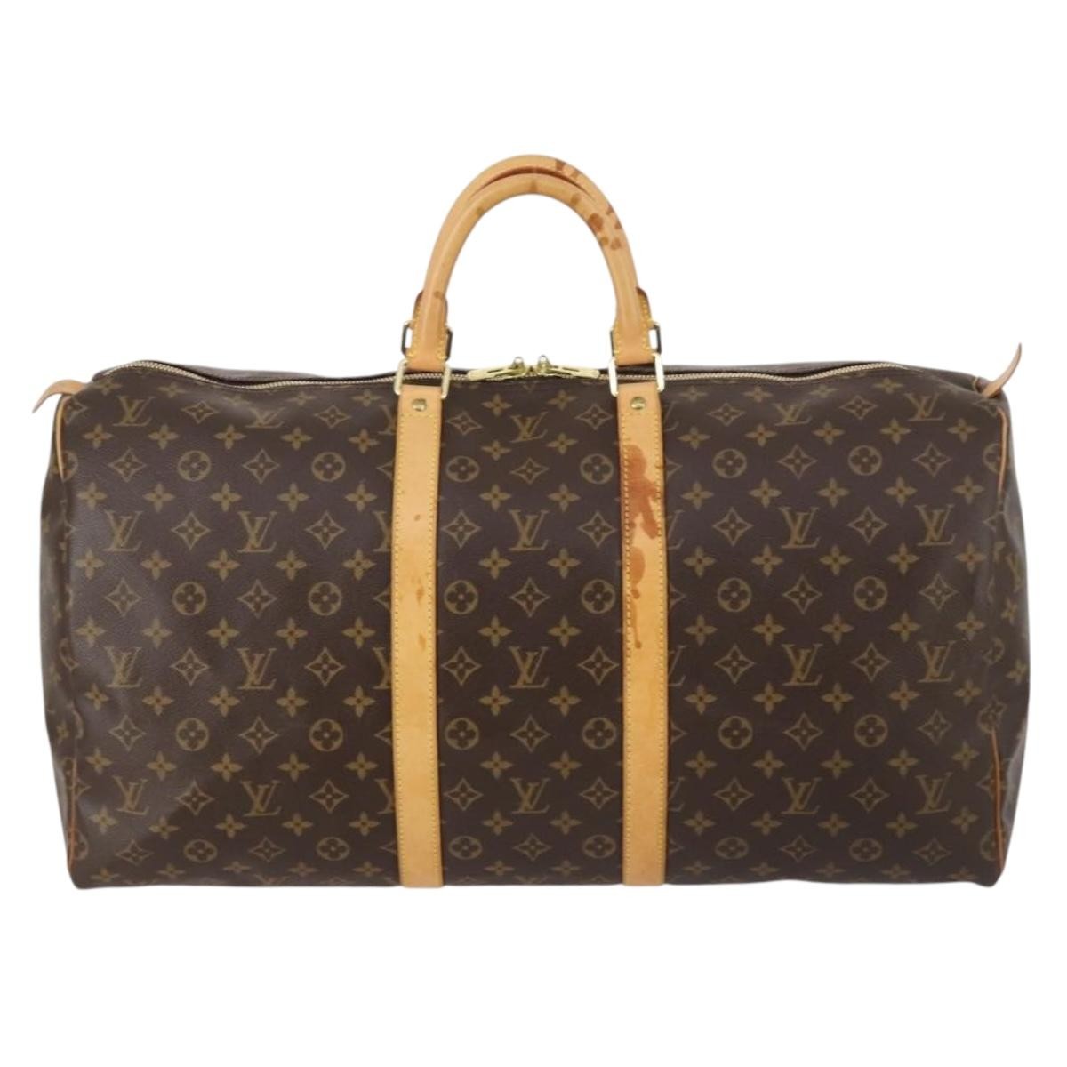 Louis Vuitton Keepall Bandouliere Bag Monogram Canvas Brown Canvas Bag (Pre-Owned)