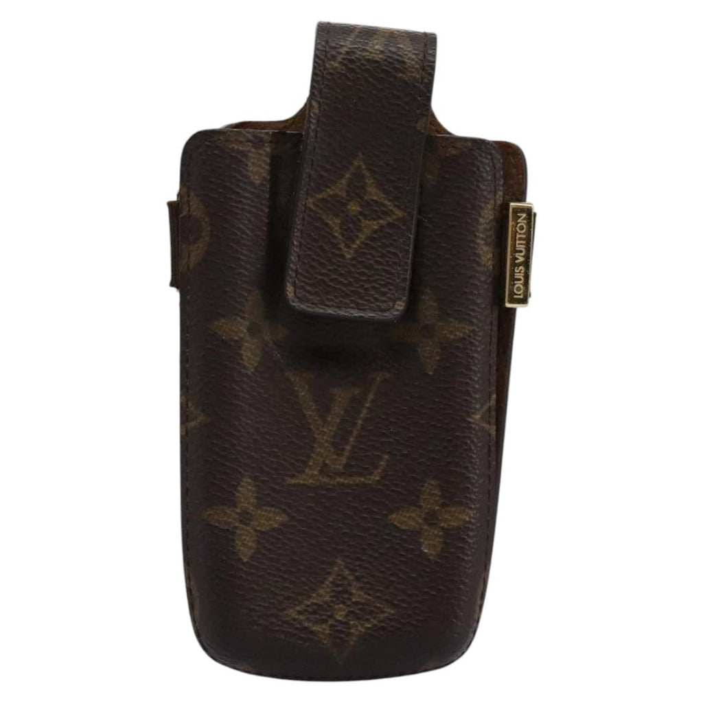 Louis Vuitton Étui Téléphone Monogram Canvas Brown Canvas Tech Accessory Accessory (Pre-Owned)