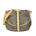 Louis Vuitton Saumur Handbag Monogram Canvas Brown Canvas Shoulder Bag Bag (Pre-Owned)