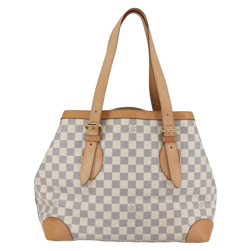 Louis Vuitton Hampstead Handbag Damier White Canvas Tote Bag Bag (Pre-Owned)
