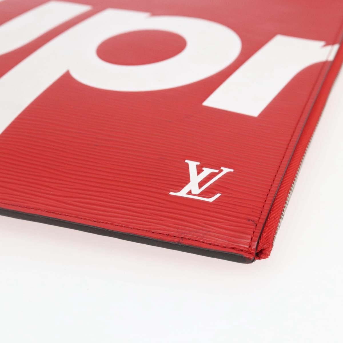 Louis Vuitton Pochette Jour Limited Edition Supreme Epi Leather Red Leather Clutche & Pouche Bag (Pre-Owned)