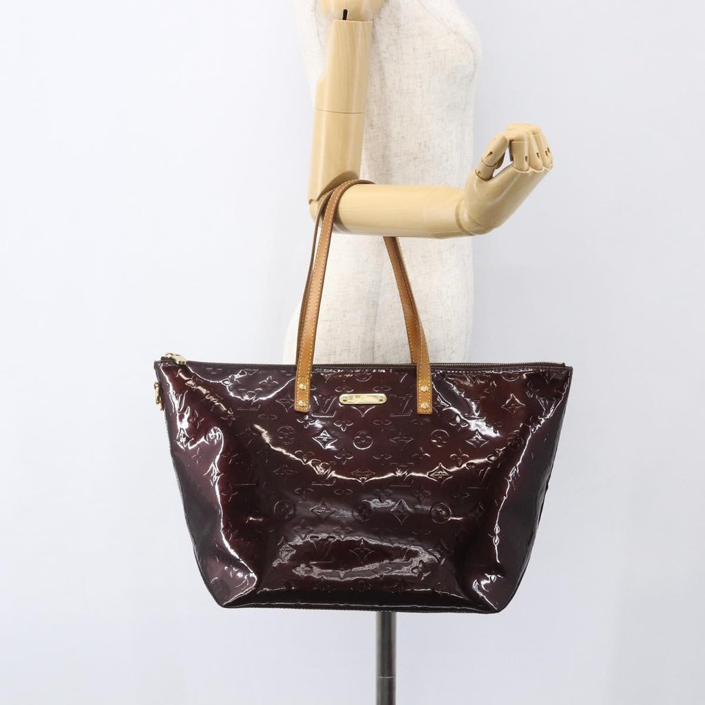 Louis Vuitton Bellevue Handbag Monogram Vernis Burgundy Patent_Leather Tote Bag Bag (Pre-Owned)