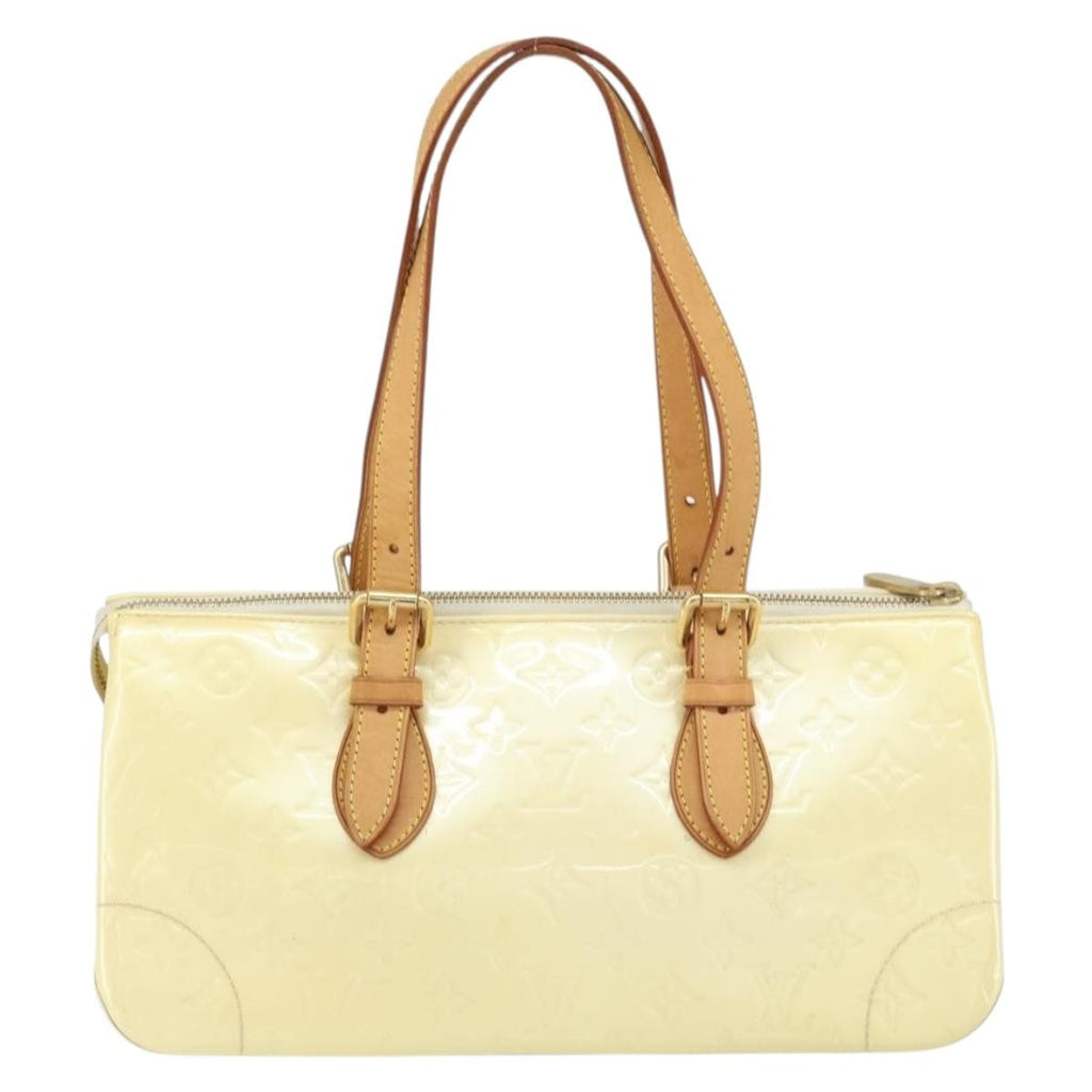 Louis Vuitton Rosewood Avenue Handbag Monogram Vernis Beige Patent_Leather Handbag (Pre-Owned)