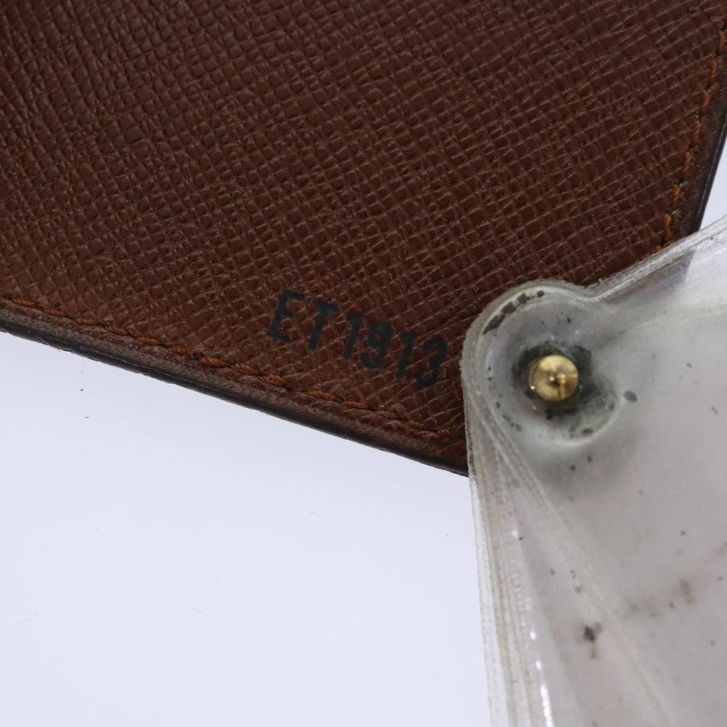 Louis Vuitton Porte Cartes Pression Card Case Monogram Canvas Brown Canvas Card Holders Accessory (Pre-Owned)