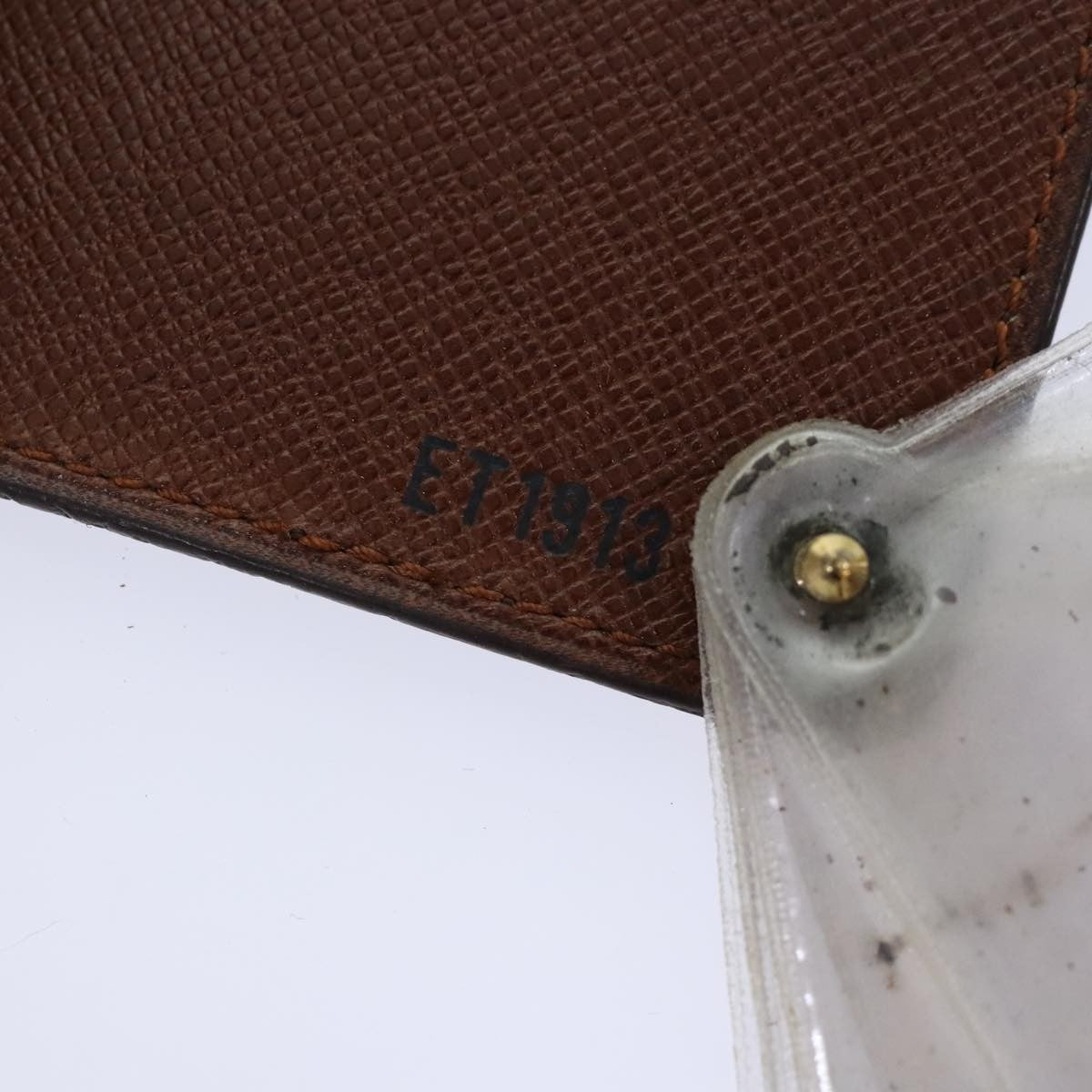 Louis Vuitton Porte Cartes Pression Card Case Monogram Canvas Brown Canvas Card Holders Accessory (Pre-Owned)