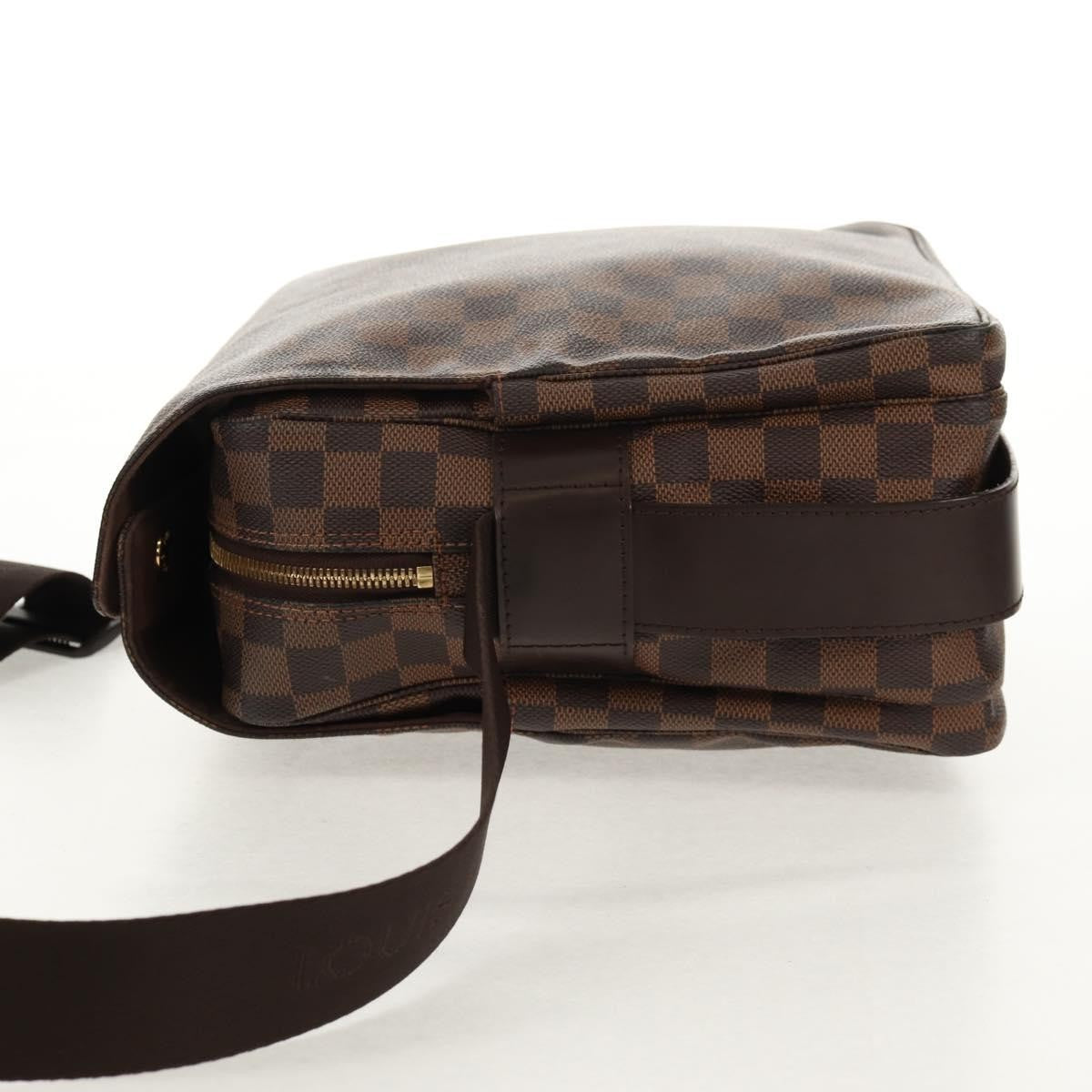 Louis Vuitton Naviglio Handbag Damier Brown Canvas Shoulder Bag Bag (Pre-Owned)