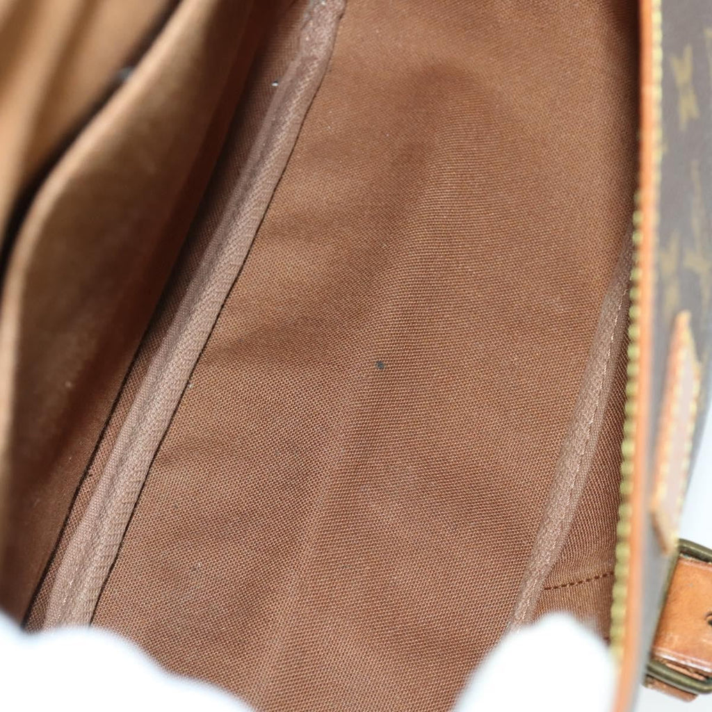 Louis Vuitton Saumur Handbag Monogram Canvas Brown Canvas Shoulder Bag Bag (Pre-Owned)