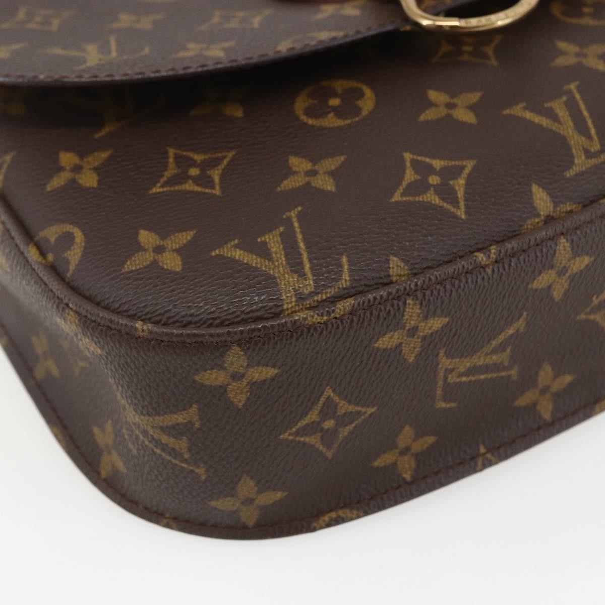 Louis Vuitton Saint Cloud Handbag Monogram Canvas Brown Canvas Shoulder Bag Bag (Pre-Owned)