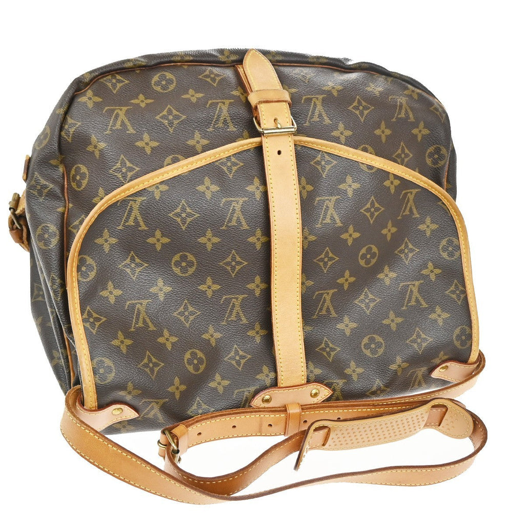 Louis Vuitton Saumur Handbag Monogram Canvas Brown Canvas Shoulder Bag Bag (Pre-Owned)