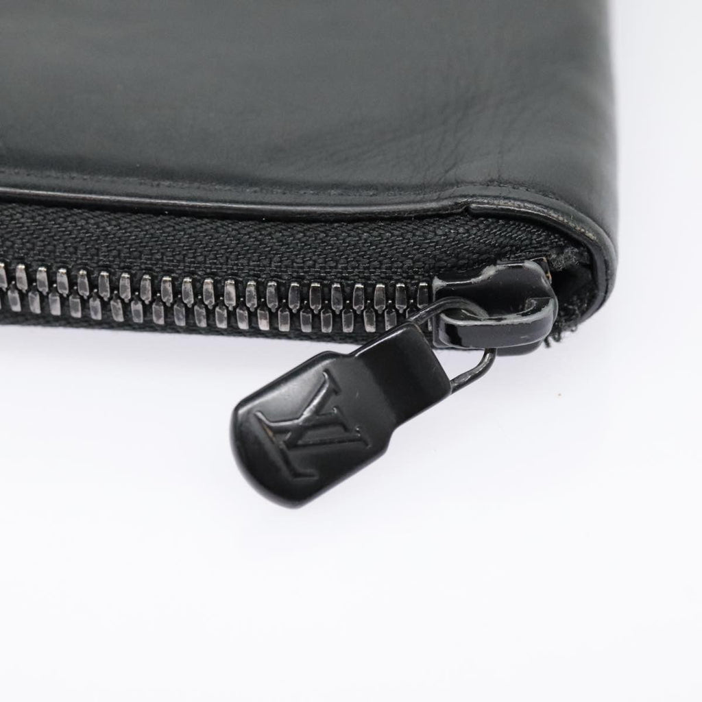 Louis Vuitton Zippy Wallet Vertical Monogram Shadow Leather Black Leather Wallets Accessory (Pre-Owned)