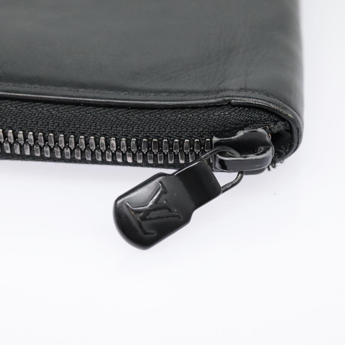 Louis Vuitton Zippy Wallet Vertical Monogram Shadow Leather Black Leather Wallets Accessory (Pre-Owned)