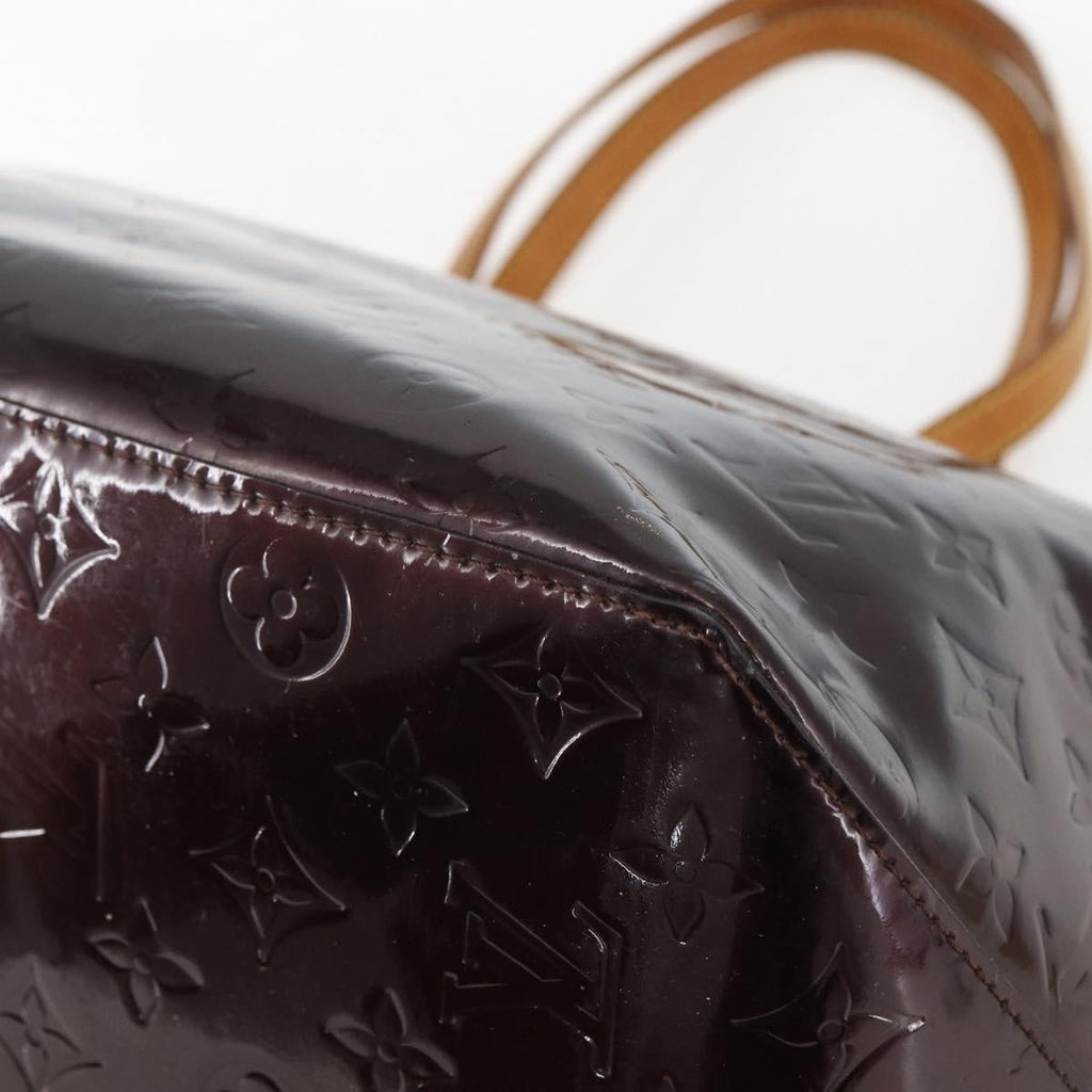Louis Vuitton Bellevue Handbag Monogram Vernis Burgundy Patent_Leather Tote Bag Bag (Pre-Owned)