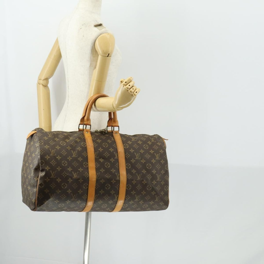 Louis Vuitton Keepall Bag Monogram Canvas Brown Canvas Travel Bag Bag (Pre-Owned)