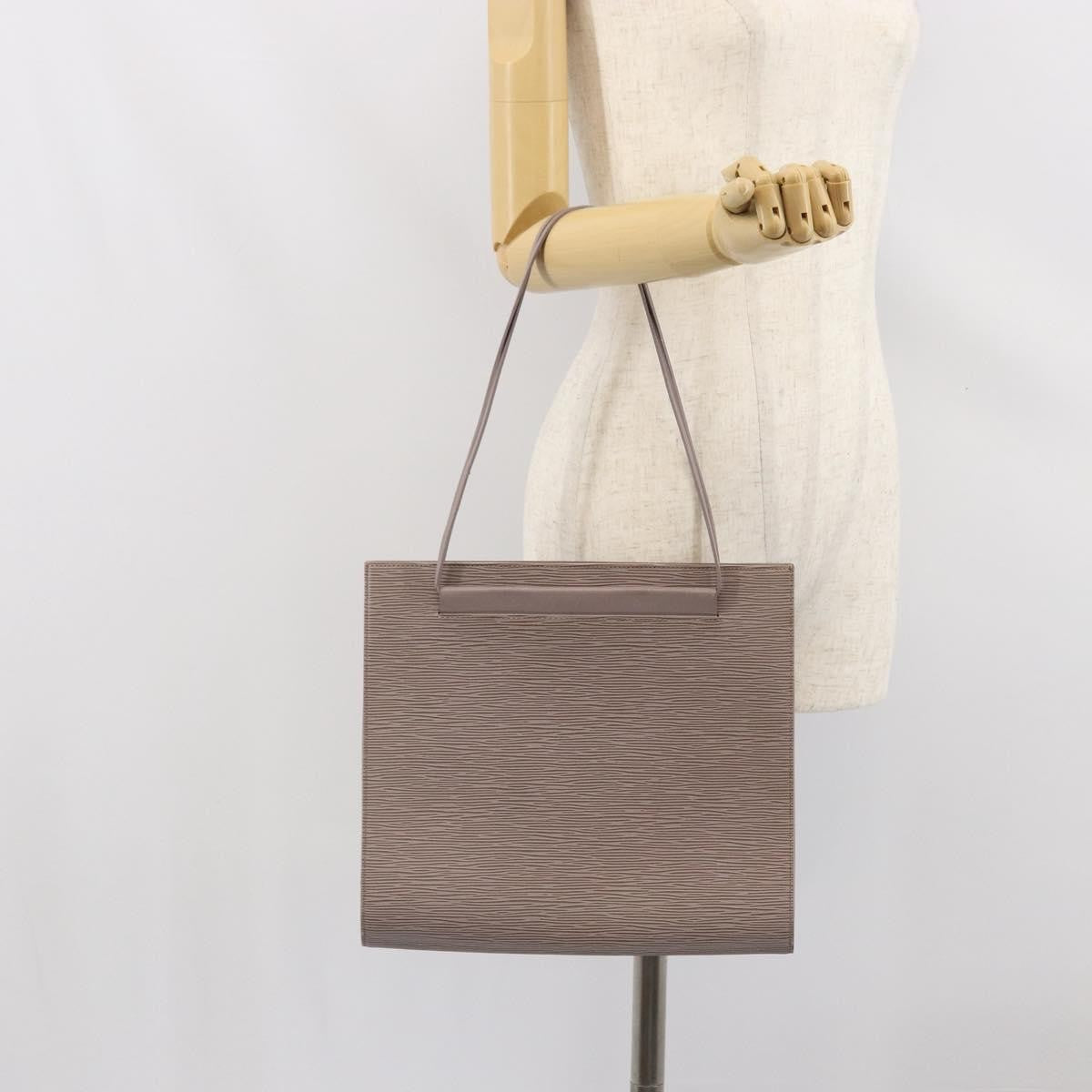Louis Vuitton Saint Tropez Handbag Epi Leather Gray Leather Shoulder Bag Bag (Pre-Owned)