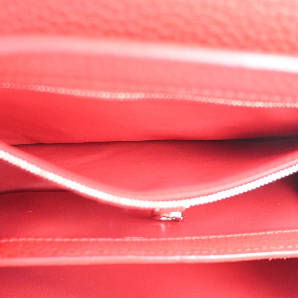 Louis Vuitton Capucines Bag Leather Red Leather Handbag (Pre-Owned)