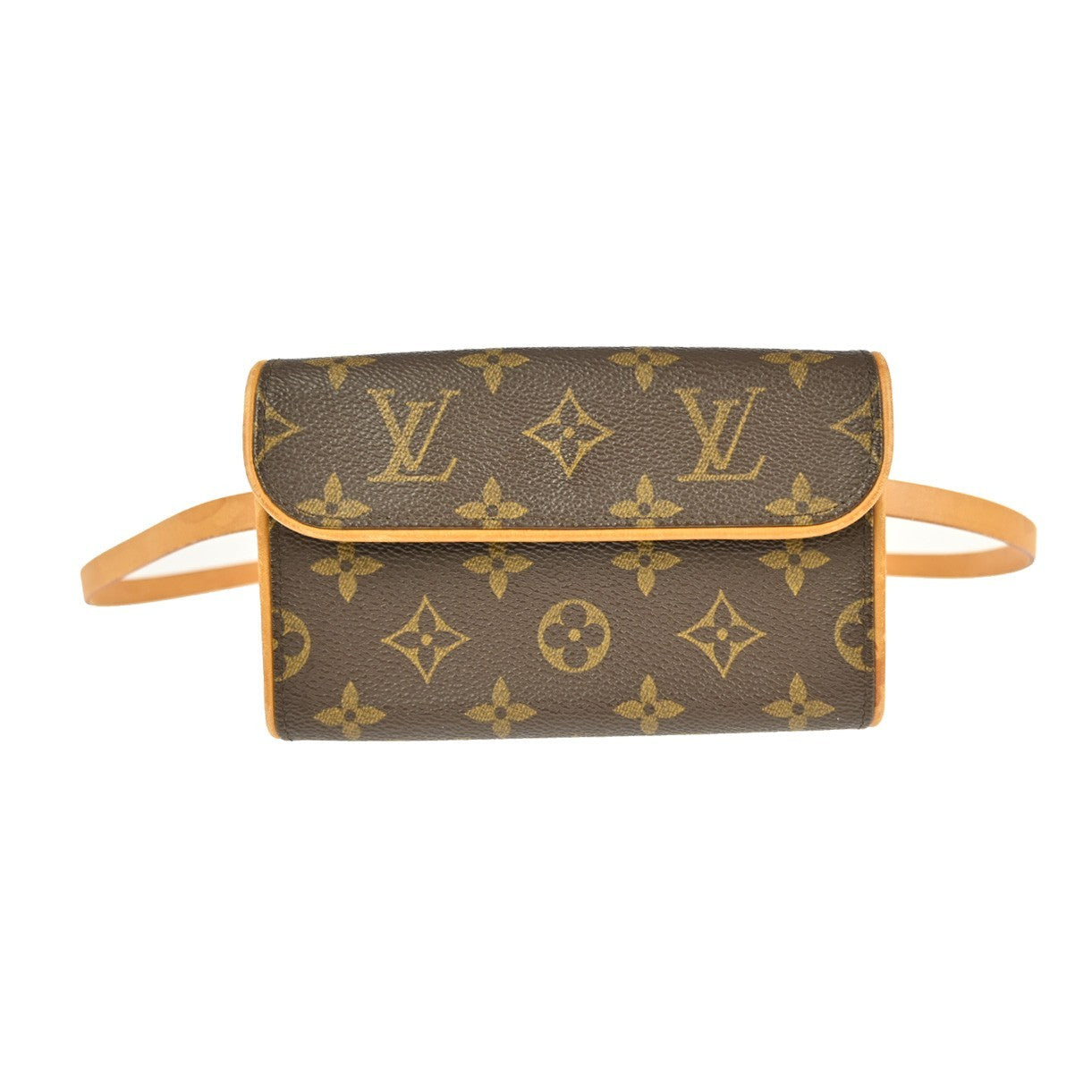 Louis Vuitton Florentine Waist Bag Monogram Canvas Brown Canvas Clutche & Pouche Bag (Pre-Owned)