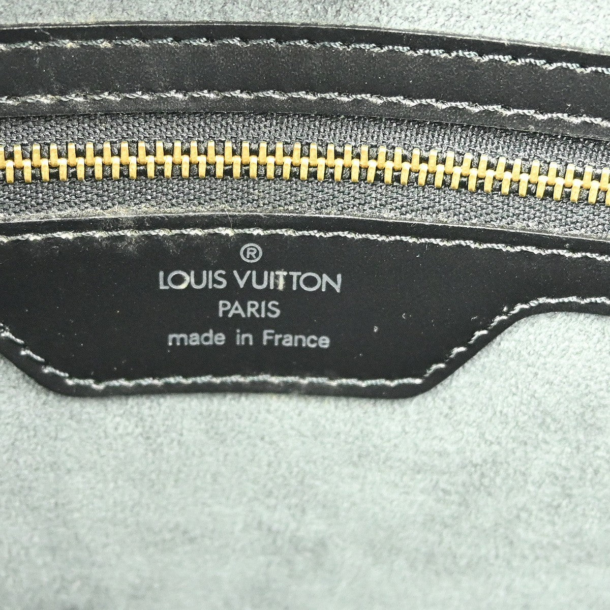 Louis Vuitton Saint Jacques Handbag Epi Leather Black Leather Shoulder Bag Bag (Pre-Owned)