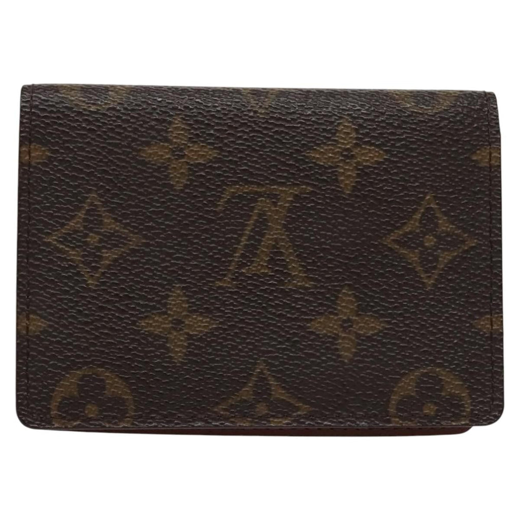 Louis Vuitton Vertical Id Card Holder Canvas Brown Canvas Card Holders Accessory (Pre-Owned)