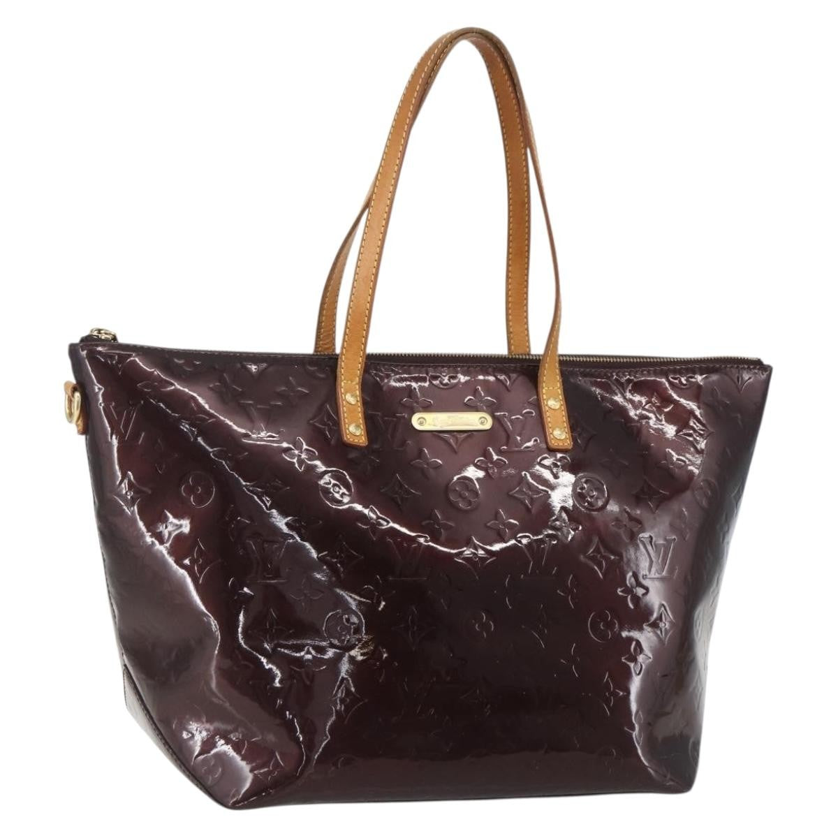 Louis Vuitton Bellevue Handbag Monogram Vernis Burgundy Patent_Leather Tote Bag Bag (Pre-Owned)
