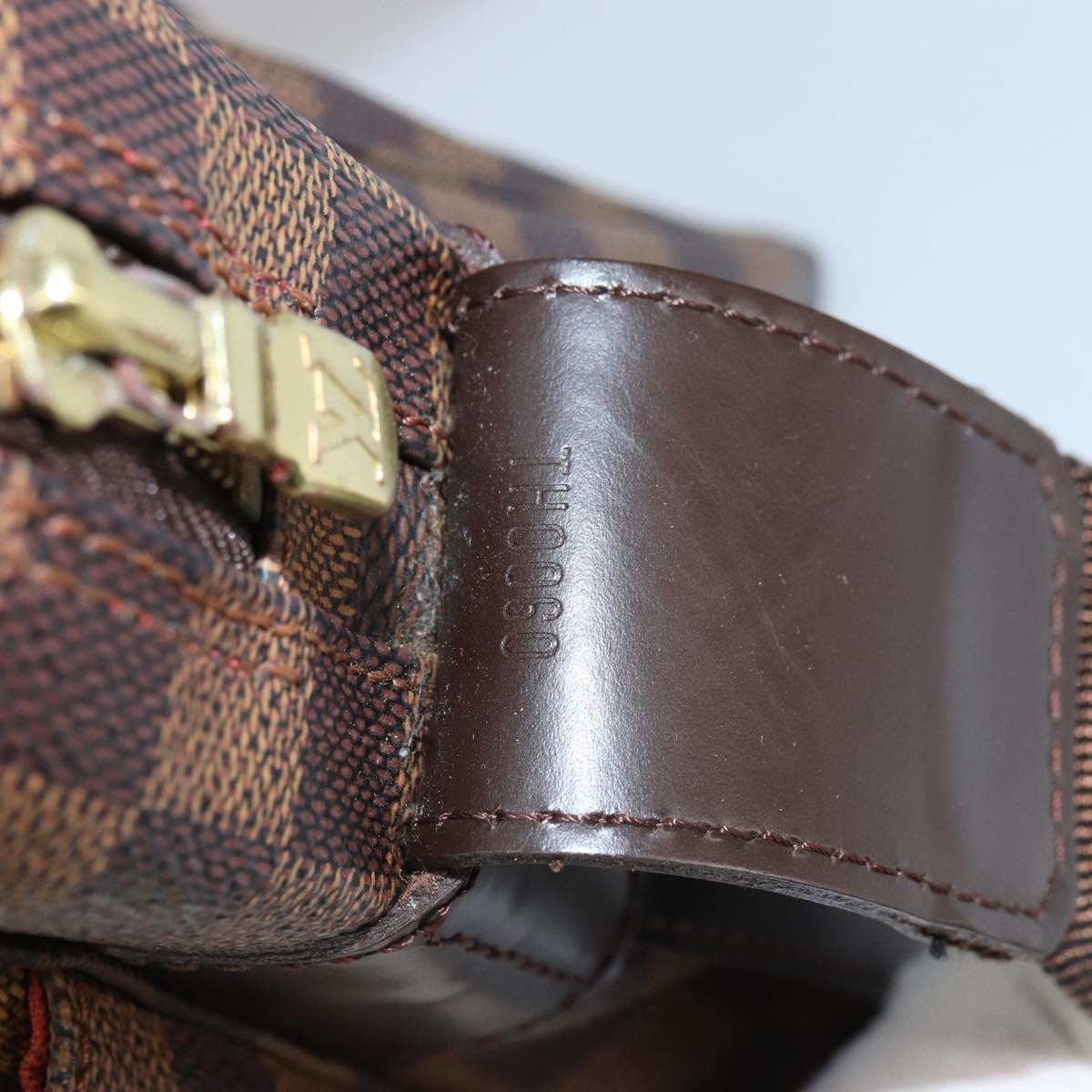 Louis Vuitton Naviglio Handbag Damier Brown Canvas Shoulder Bag Bag (Pre-Owned)