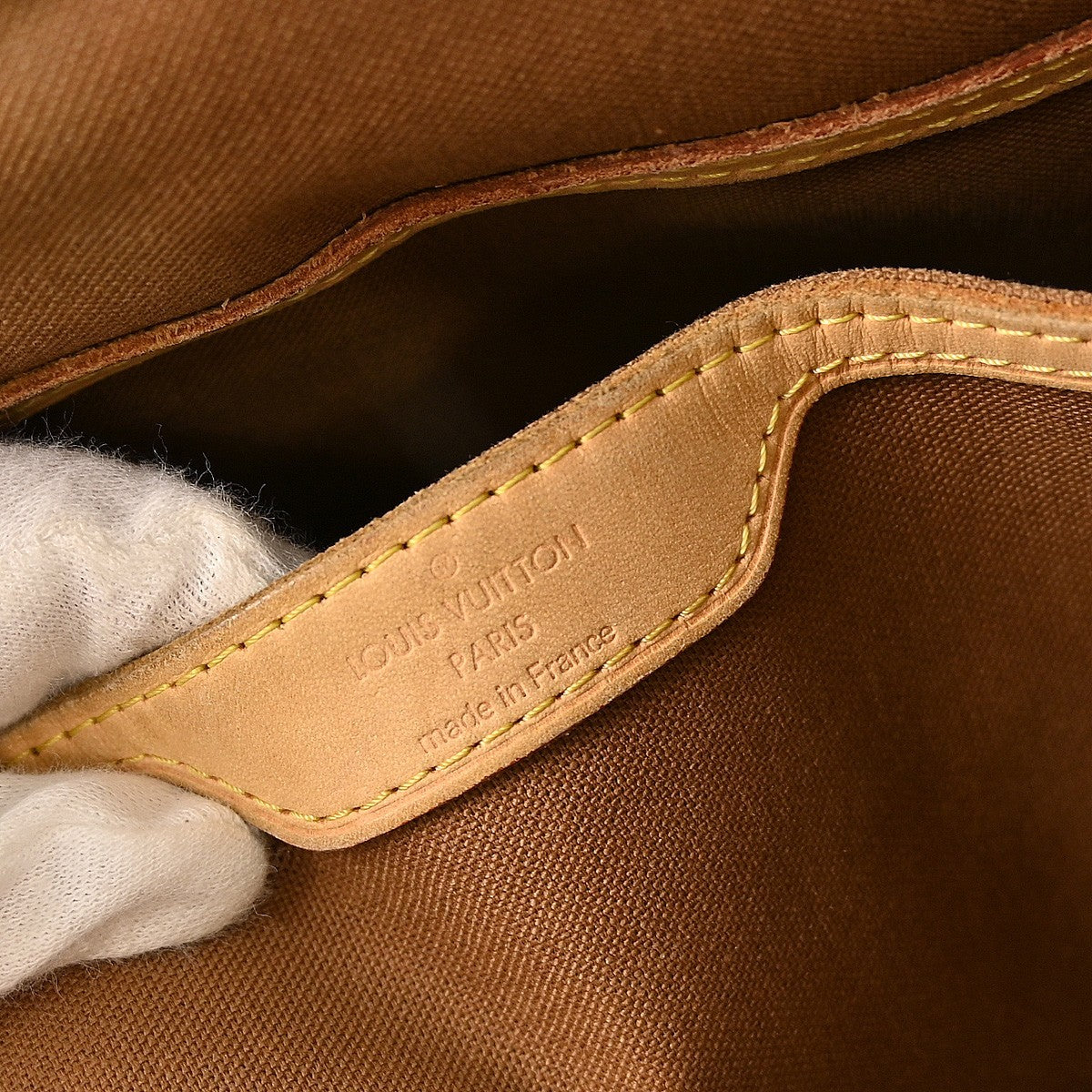 Louis Vuitton Palermo Handbag Monogram Canvas Brown Canvas Tote Bag Bag (Pre-Owned)