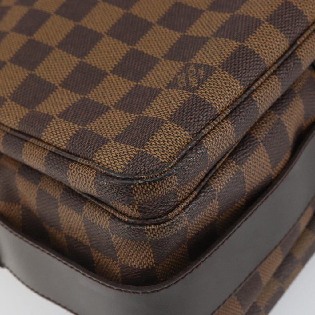 Louis Vuitton Naviglio Handbag Damier Brown Canvas Shoulder Bag Bag (Pre-Owned)