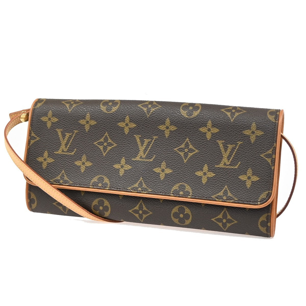 Louis Vuitton Twin Handbag Monogram Canvas Brown Canvas Clutche & Pouche Bag (Pre-Owned)