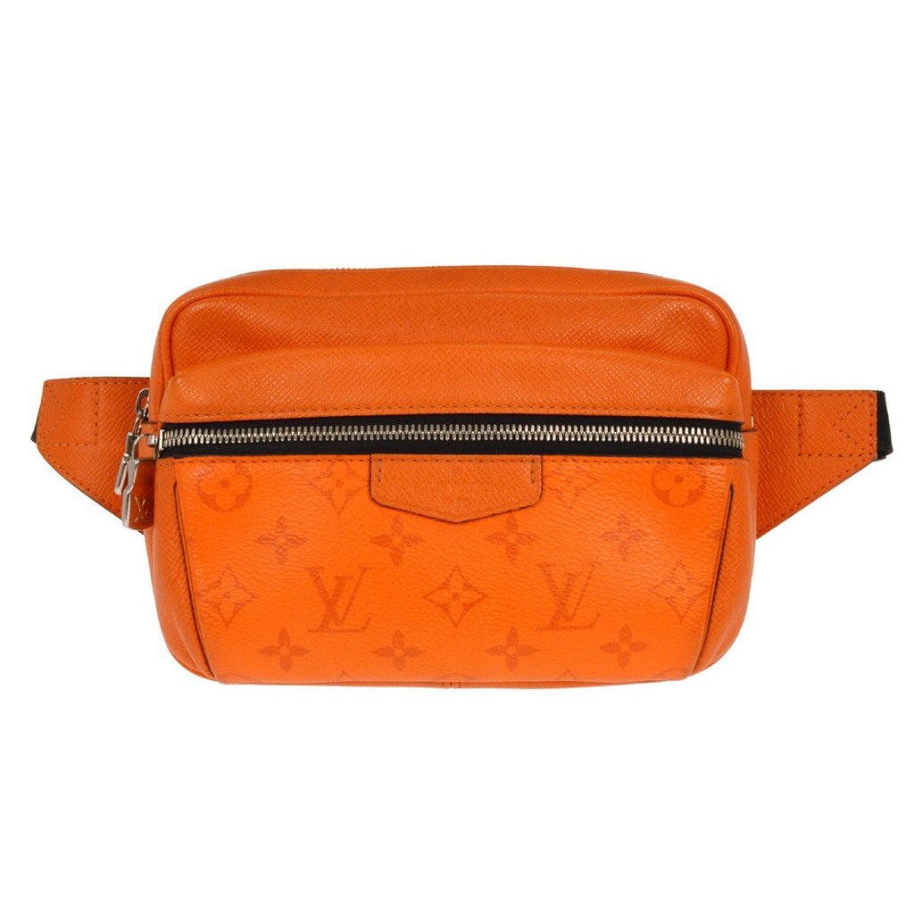 Louis Vuitton Outdoor Bumbag Monogram Taigarama Orange Leather Clutche & Pouche Bag (Pre-Owned)