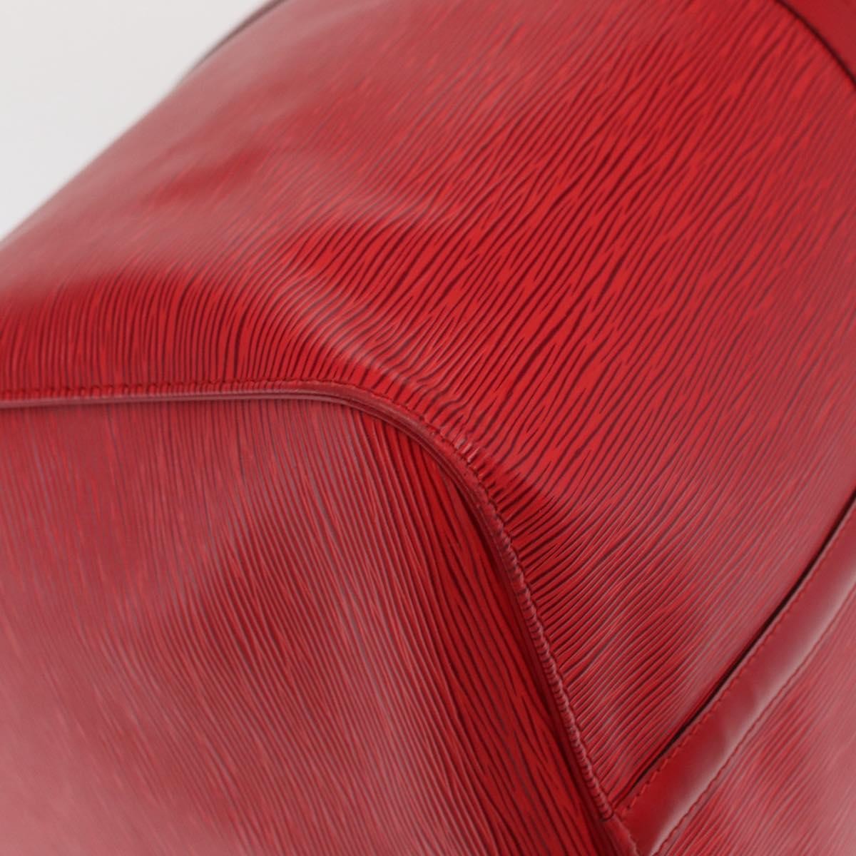 Louis Vuitton Keepall Bag Epi Leather Red Leather Travel Bag Bag (Pre-Owned)