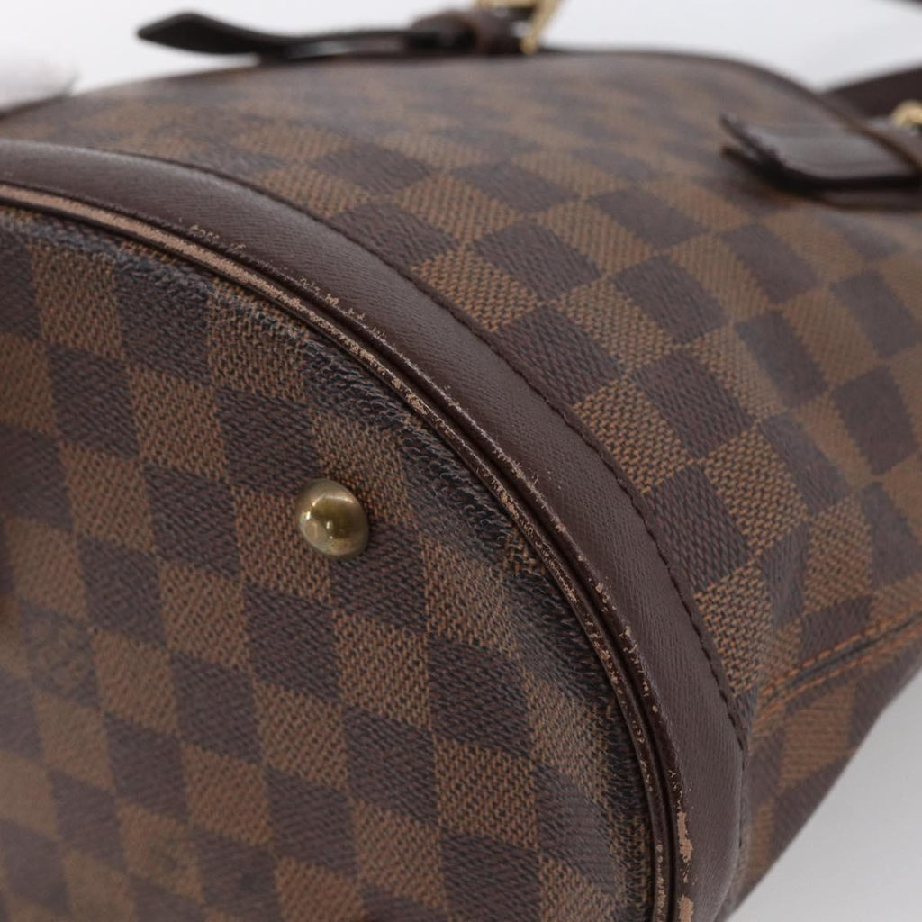 Louis Vuitton Marais Bucket Bag Damier Brown Canvas Shoulder Bag Bag (Pre-Owned)