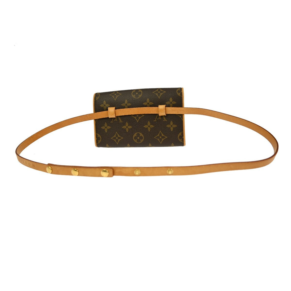 Louis Vuitton Florentine Waist Bag Monogram Canvas Brown Canvas Clutche & Pouche Bag (Pre-Owned)