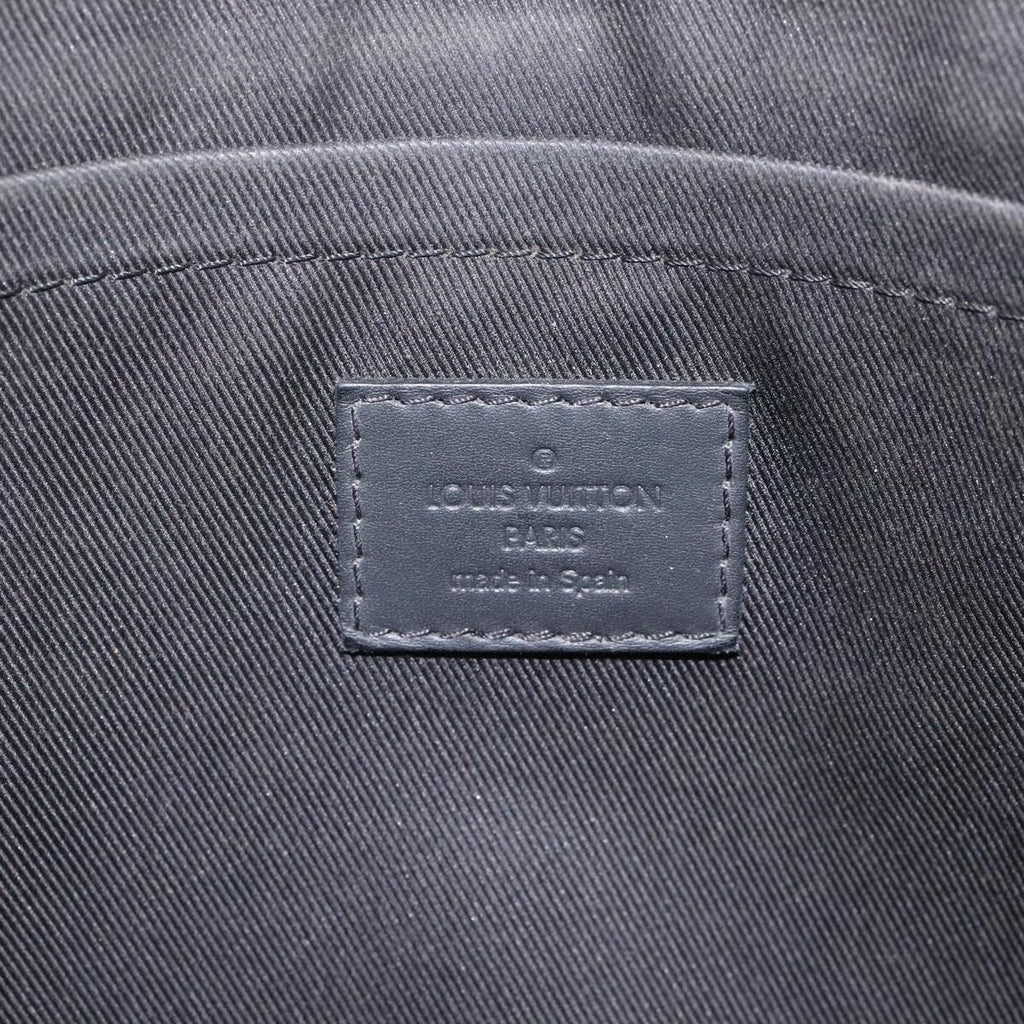 Louis Vuitton Discovery Pochette Monogram Shadow Leather Black Leather Bag (Pre-Owned)