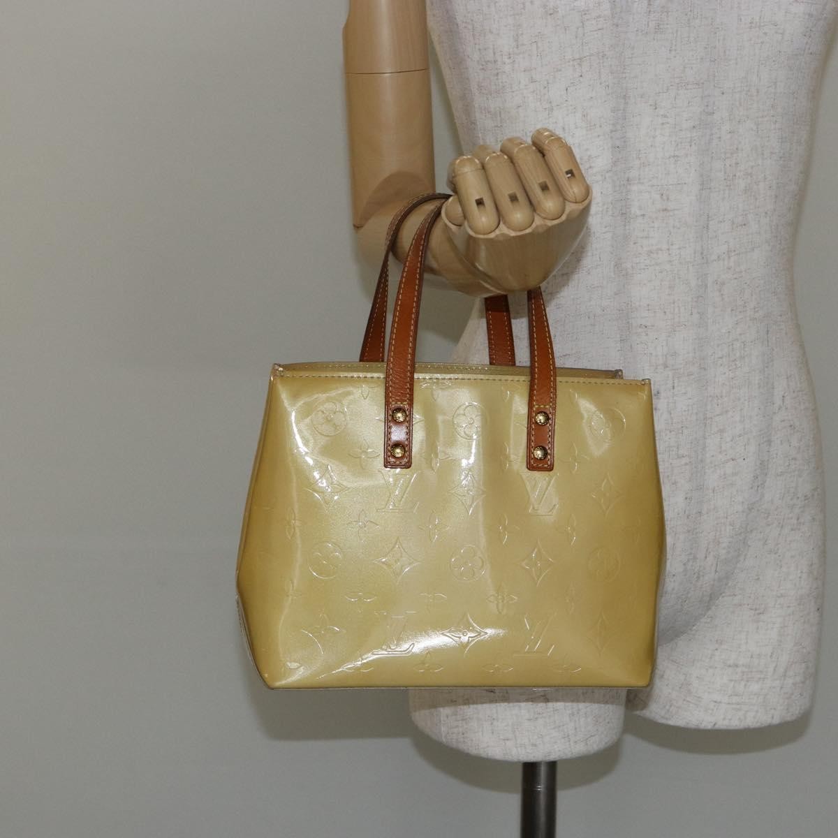 Louis Vuitton Reade Handbag Monogram Vernis Beige Patent_Leather Bag (Pre-Owned)