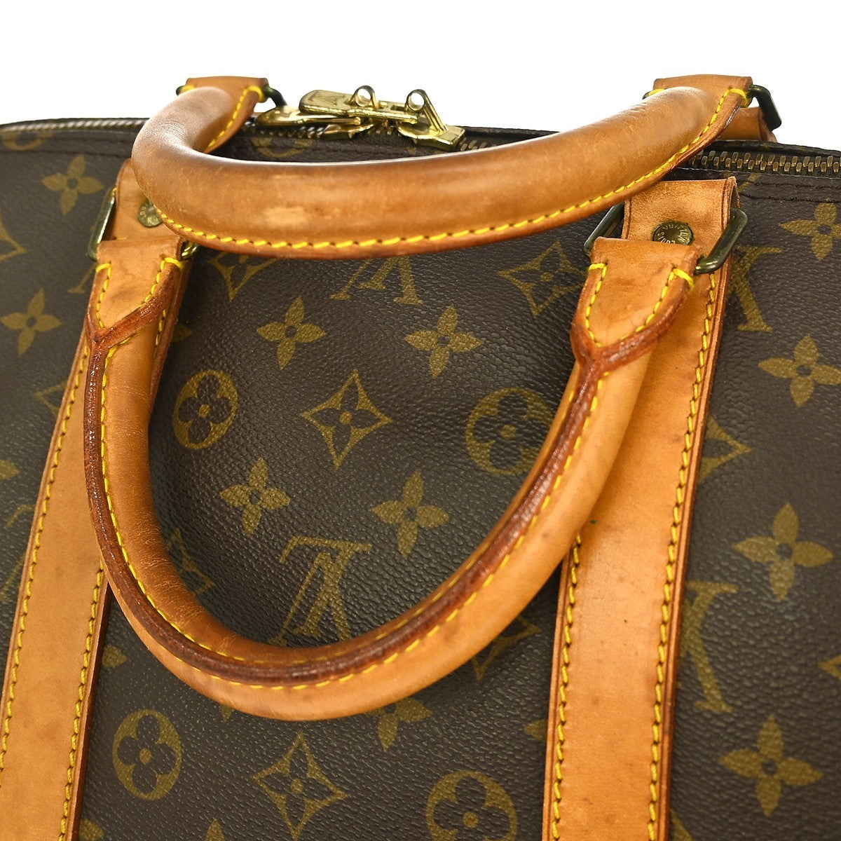 Louis Vuitton Keepall Bag Monogram Canvas Brown Canvas Travel Bag Bag (Pre-Owned)