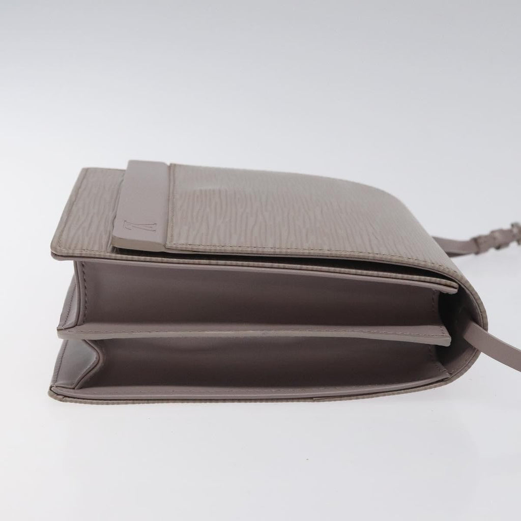Louis Vuitton Biarritz Shoulder Bag Epi Leather Gray Leather Shoulder Bag Bag (Pre-Owned)