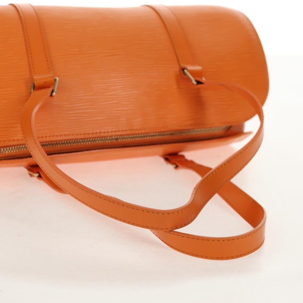 Louis Vuitton Soufflot Handbag Epi Leather Orange Leather Handbag (Pre-Owned)