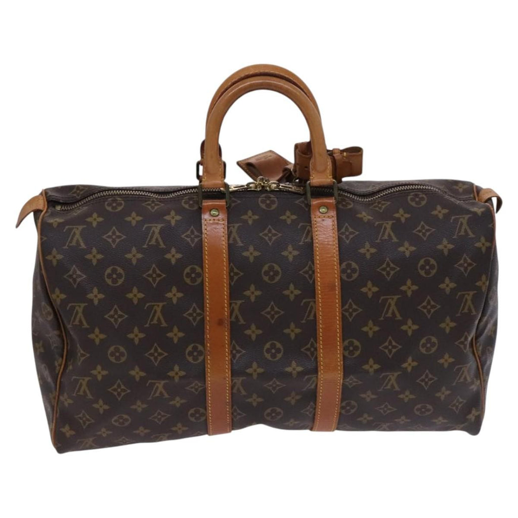 Louis Vuitton Keepall Bag Monogram Canvas Brown Canvas Travel Bag Bag (Pre-Owned)
