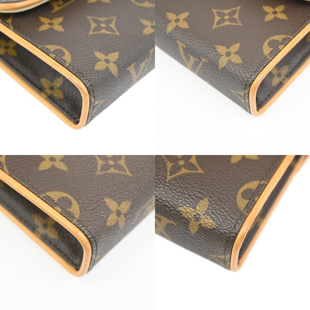 Louis Vuitton Florentine Waist Bag Monogram Canvas Brown Canvas Clutche & Pouche Bag (Pre-Owned)