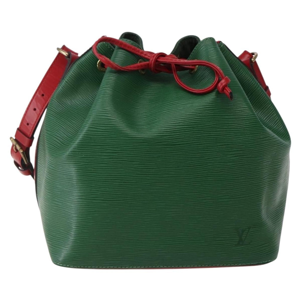 Louis Vuitton Bicolor Petit Noe Handbag Epi Leather Green Leather Shoulder Bag Bag (Pre-Owned)