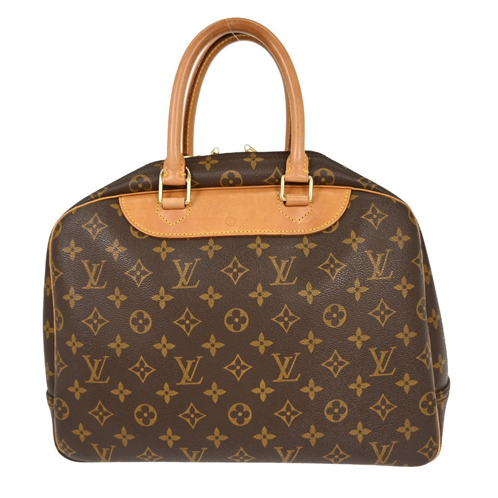 Louis Vuitton Deauville Handbag Monogram Canvas Brown Canvas Handbag (Pre-Owned)