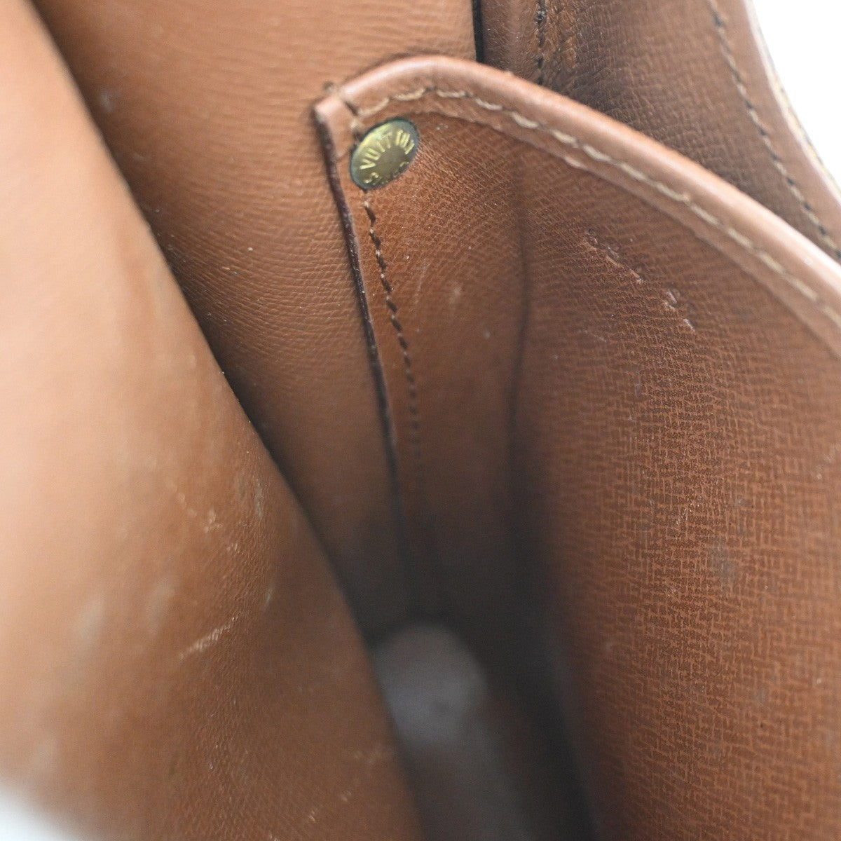 Louis Vuitton Cartouchiere Handbag Monogram Canvas Brown Canvas Shoulder Bag Bag (Pre-Owned)