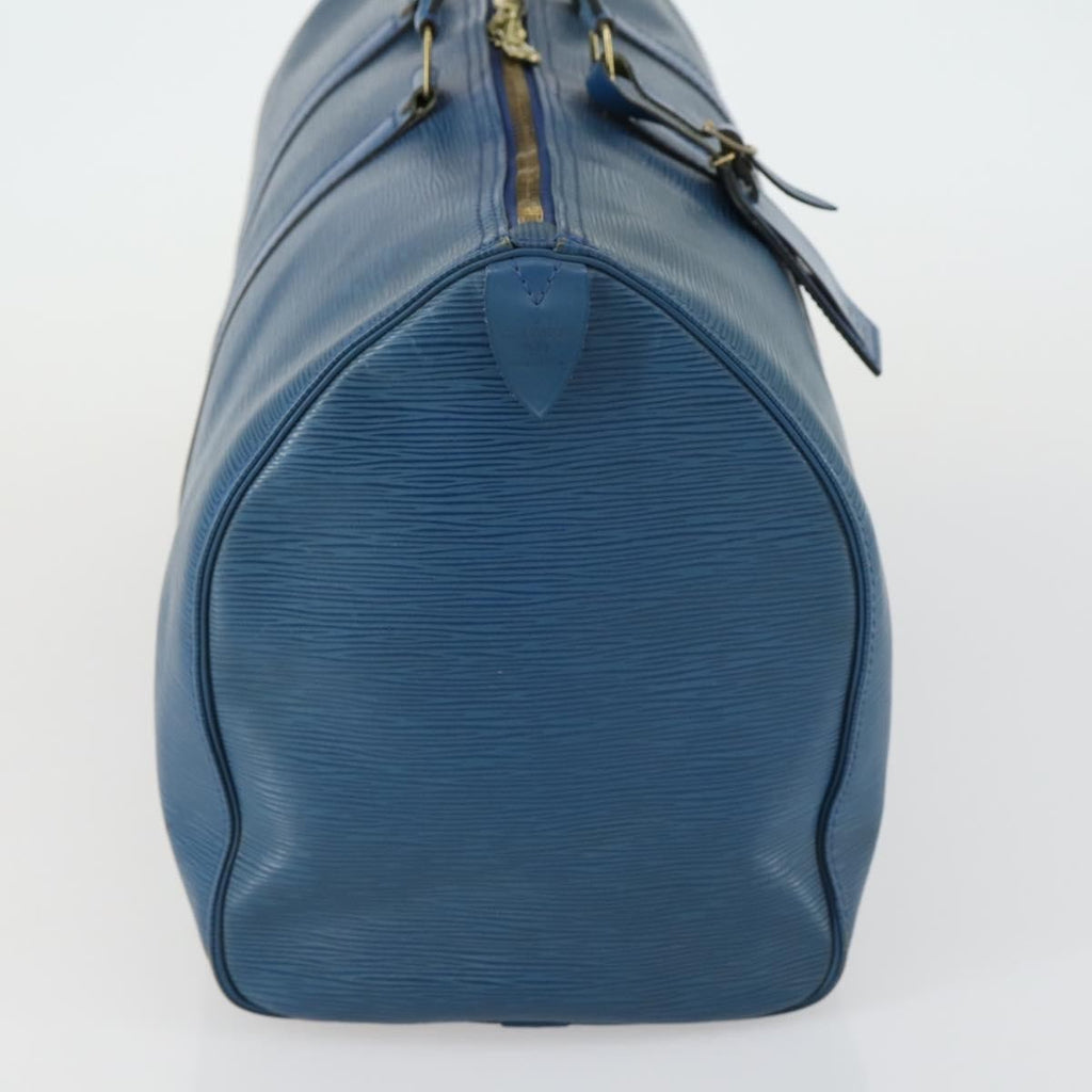 Louis Vuitton Keepall Bag Epi Leather Blue Leather Travel Bag Bag (Pre-Owned)