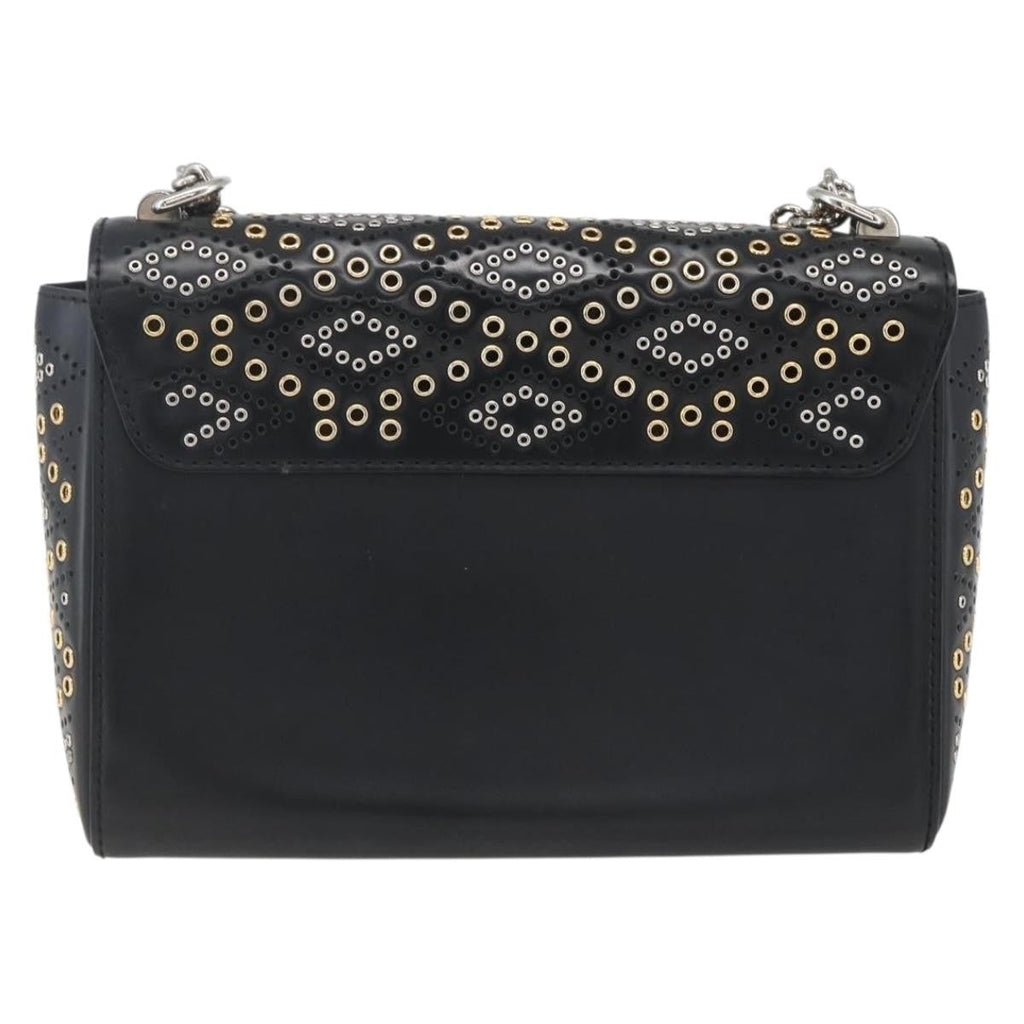 Louis Vuitton Twist Handbag Limited Edition Grommet Embellished Leather Black Leather Shoulder Bag Bag (Pre-Owned)
