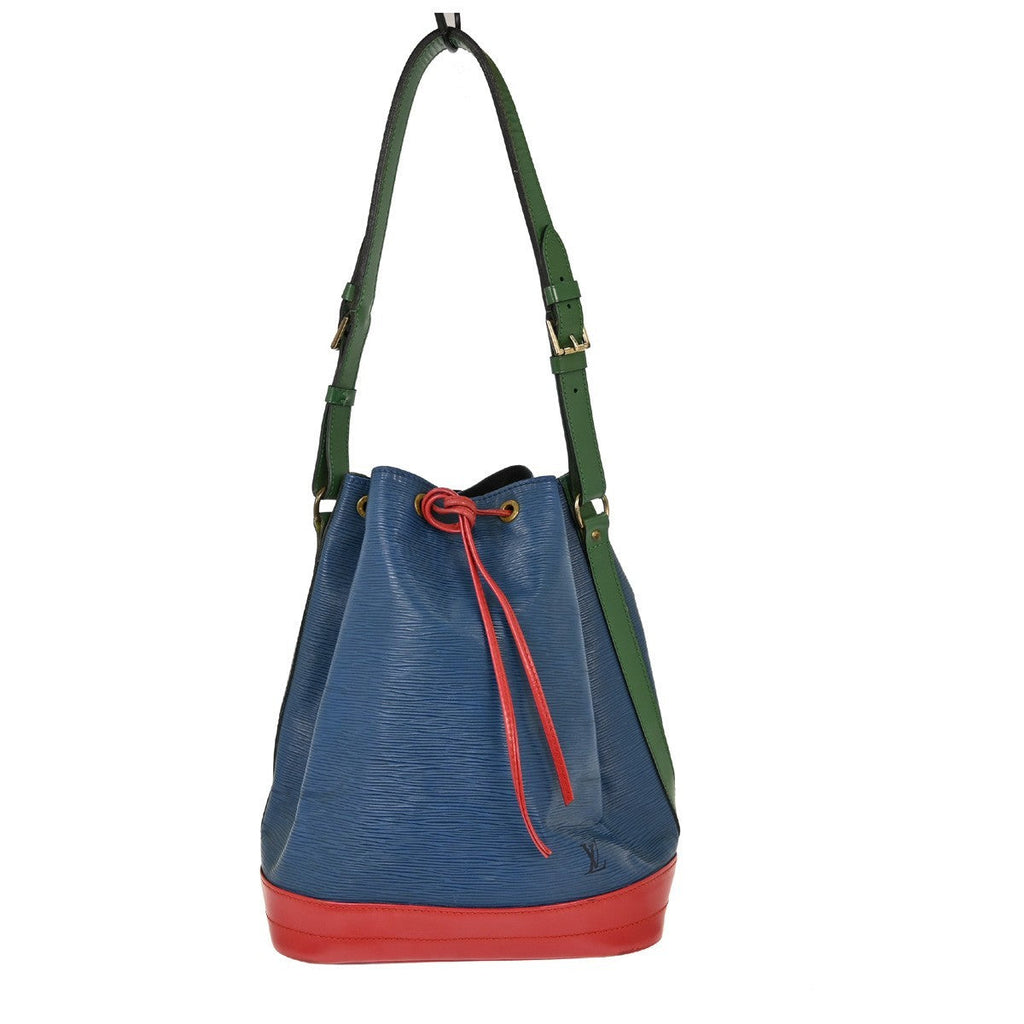 Louis Vuitton Tricolor Noe Handbag Epi Leather Blue Leather Shoulder Bag Bag (Pre-Owned)