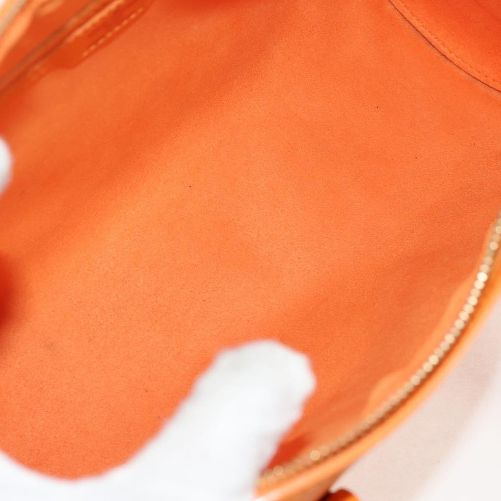 Louis Vuitton Soufflot Handbag Epi Leather Orange Leather Handbag (Pre-Owned)